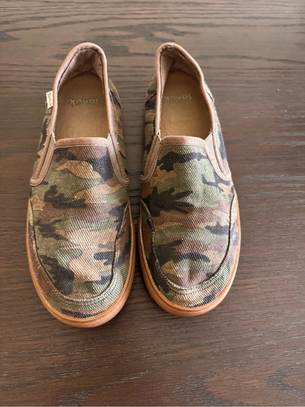 Sanuk timeline hemp Camouflage Slip-On Men's Casual Shoes - size 9